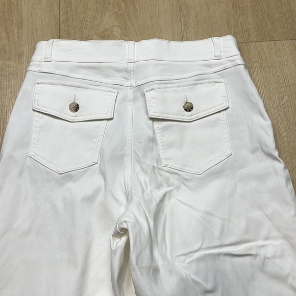 Spanx Stretch Twill Cropped Pant In Bright White, SIZE XL 1318 - Picture 9 of 9